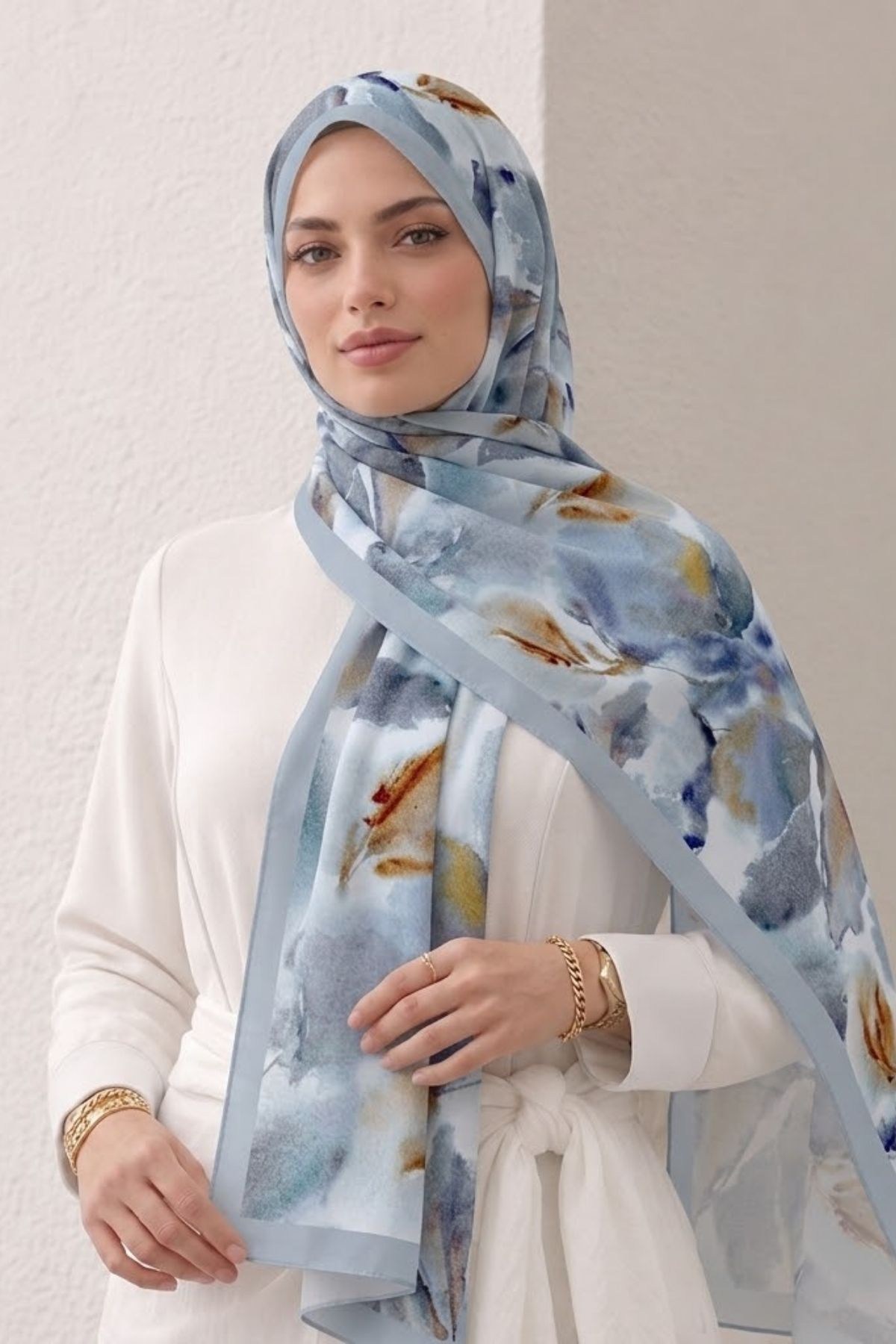 SERMODA , Tesettür Şal & Eşarp , Desenli Şal - Bambu Kraş Baskılı Şal 16