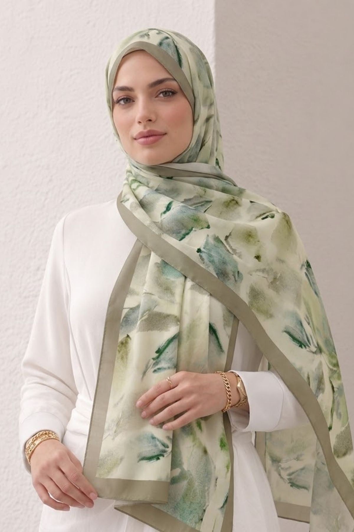 SERMODA , Tesettür Şal & Eşarp , Desenli Şal - Bambu Kraş Baskılı Şal 18