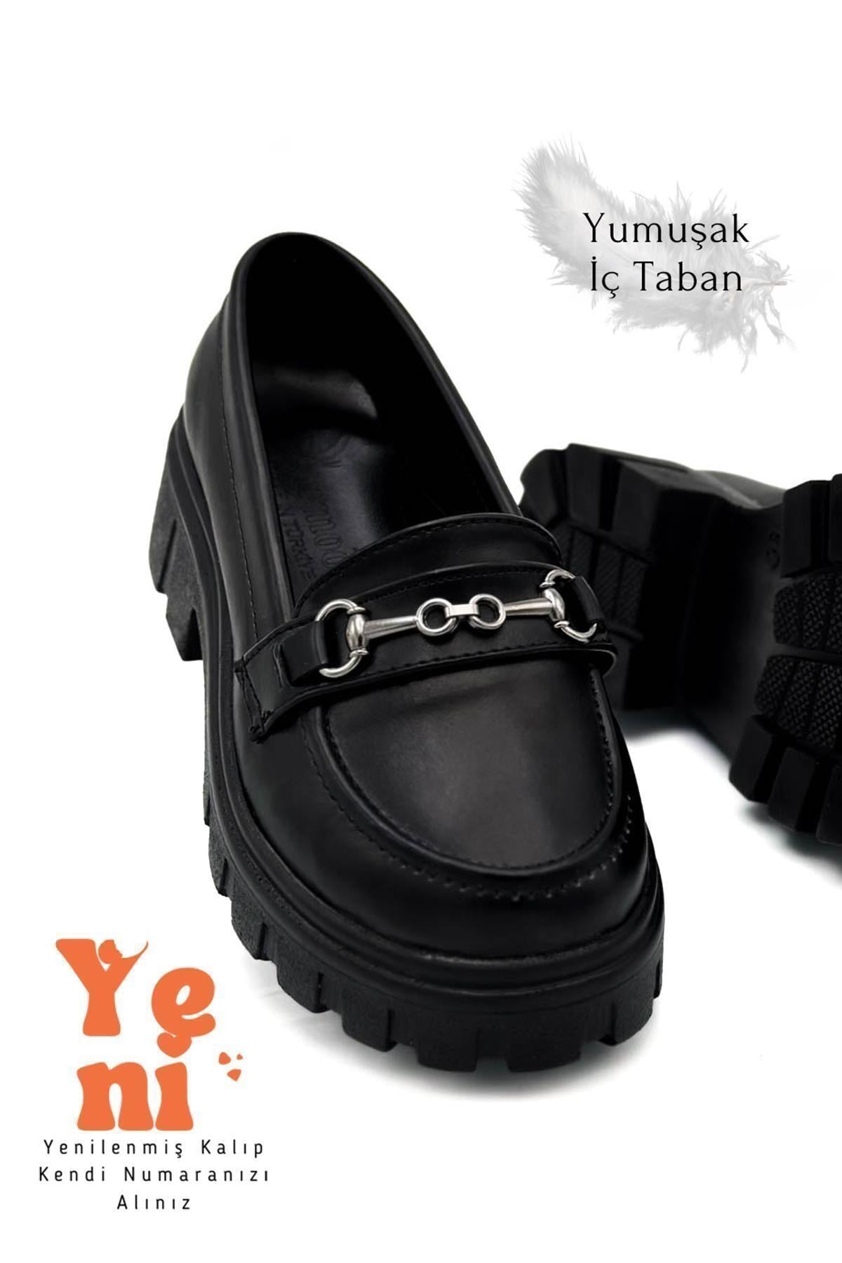 Lil Amore , Günlük Ayakkabı , Kız Çocuk İçin Loafer Okul Ayakkabısı – Günlük Kullanıma Uygun Siyah
