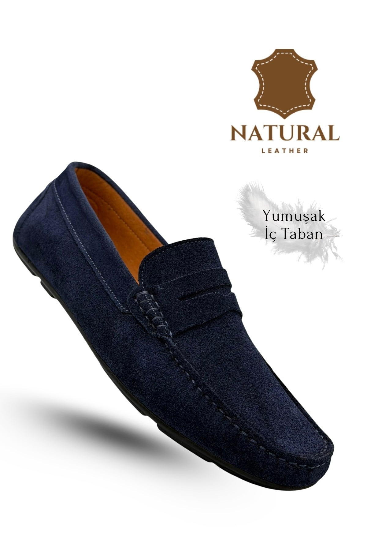 SERMODA , Günlük Ayakkabı , Sermoda Erkek Loafer - Hakiki Deri Rok Loafer Erkek Ayakkabı Süet Lacivert