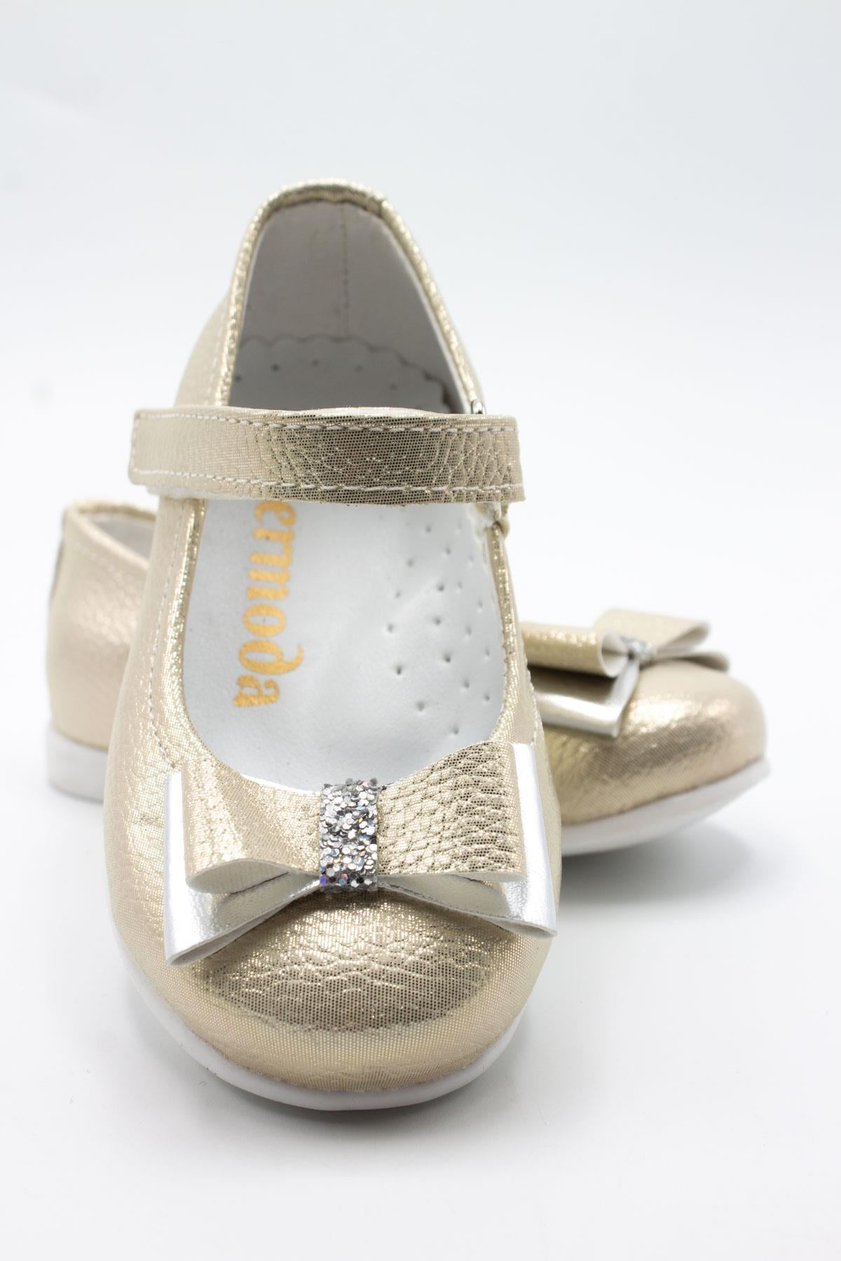 Sermoda Sultan Fiyonklu Simli Bebek Babet Altın