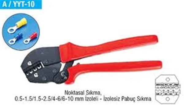 0.5-1.5/1.5-2.5/4-6/6-10 mm İzoleli -İzolesiz Pabuç Sıkma