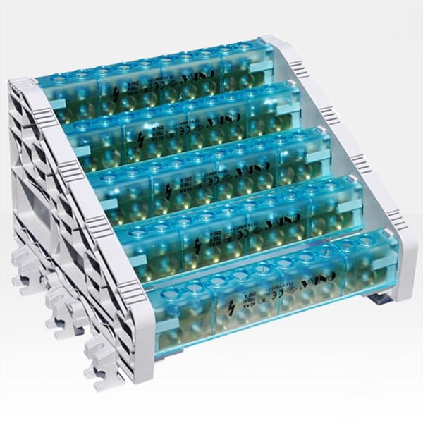 10x15 mm Kesit 250A 5 Kutuplu Kapaklı Dağıtıcı Üniteler Yüksek Model