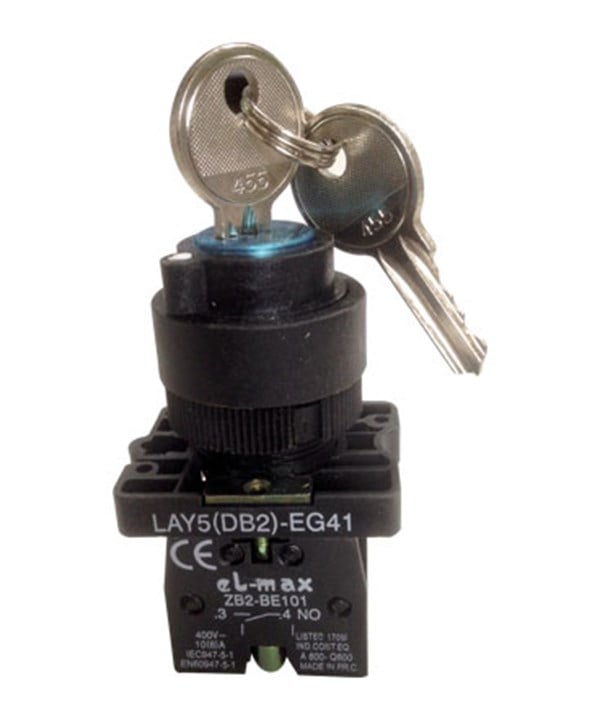 22mm Anahtarlı Plastik Buton