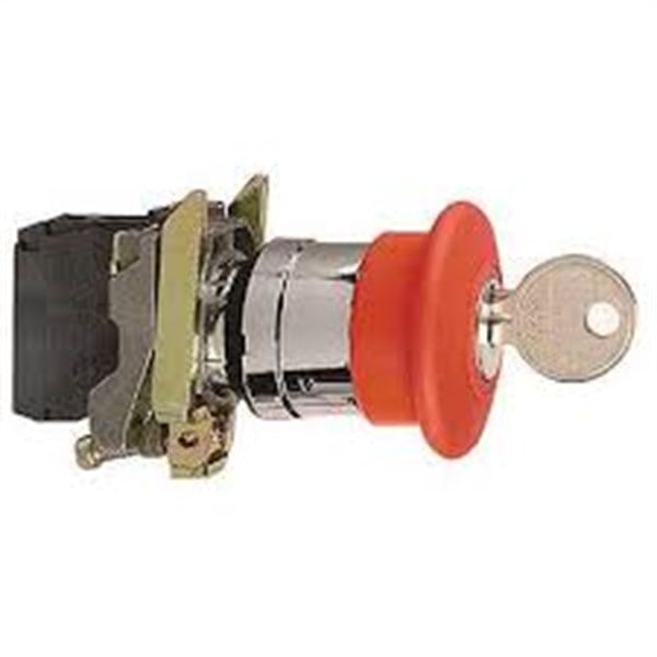ES Serisi 40mm Anahtarlı Mantar Buton Kırmızı
