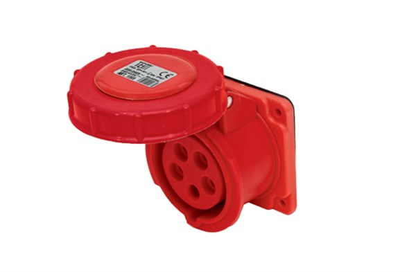 IP67 50/60Hz 75x75mm (3P+Topraklama) Dik Pano Prizi