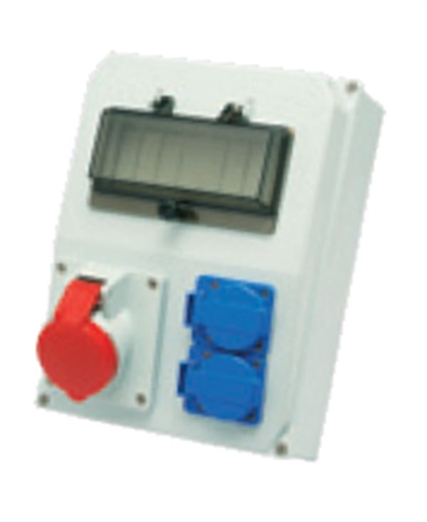 1 Adet Ip44 4x16A CEE Ön+2 Adet 1x16A Ön Sigortalı Kombinasyon Kutusu (210x280x100mm) IP44
