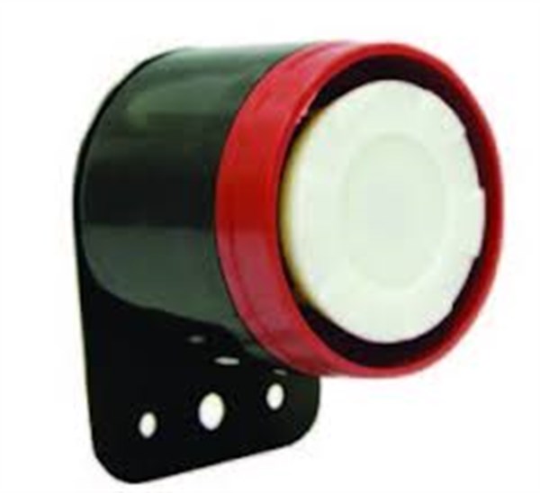 24V AC-DC 12V AC-DC Elektronik Siren 50mm Plastij Gövde kablolu