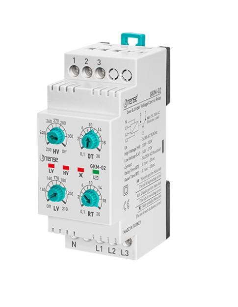 Tense GKM-02 Trifaze Aşırı - Düşük Gerilim Kontrol Rölesi (Monofaze Kadran)