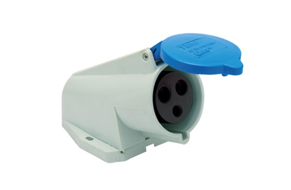 32A Cee Norm IP44 6h 3 Kutuplu 2P+Topraklama Eğik  Duvar Prizi