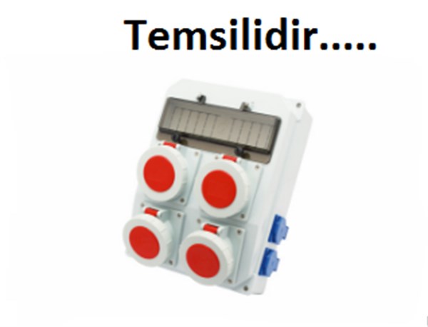 4 Adet Ip44 4x25A Ön+4 Adet 1x16A Yan Priz Montajlı Sigortalı Kombinasyon Kutusu(260x350mm)