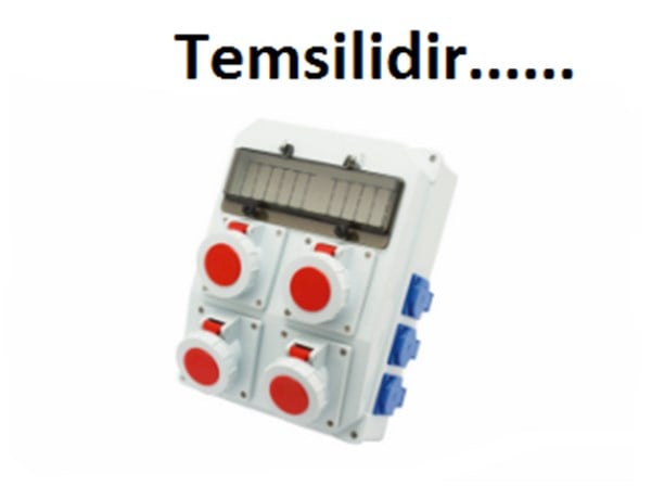 4 Adet Ip44 4x32A CEE Ön+6 Adet 1x16A Yan Priz Montajlı Sigortalı Kombinasyon Kutusu(260x350mm)