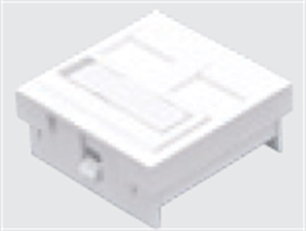 45x45 mm Kanal Üstü Yaylı Kapaklı Çiftli Telefon-Data Kapağı