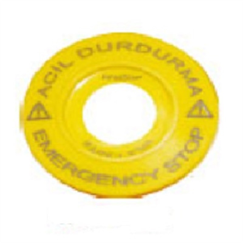 Acil Durdurma + Emergency Stop Pls. Etiket Ø60mm 