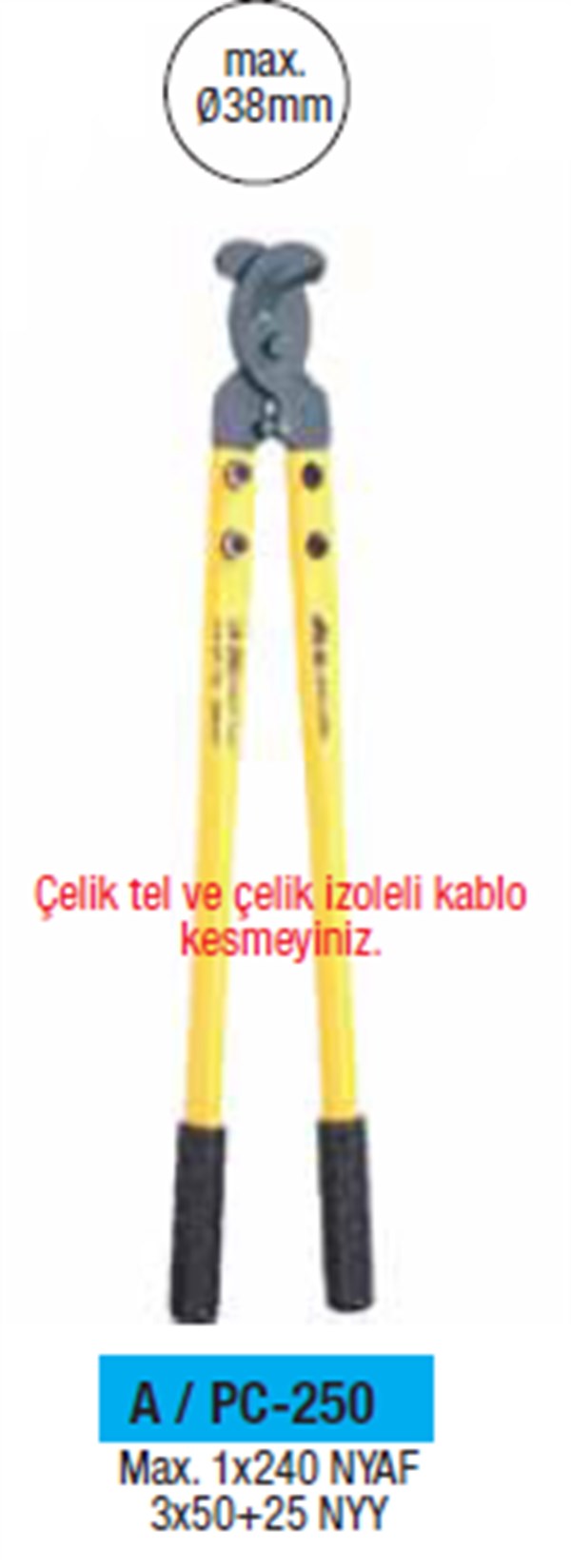 38 mm Kablo Kesme Makası