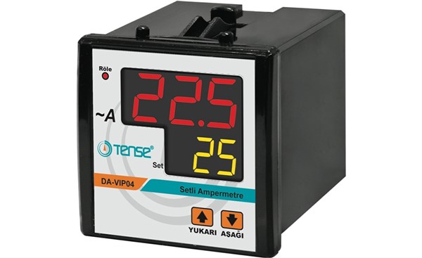 TENSE DA-VIP04 Dijital Setli Ampermetre, 250mA-100A 96X96