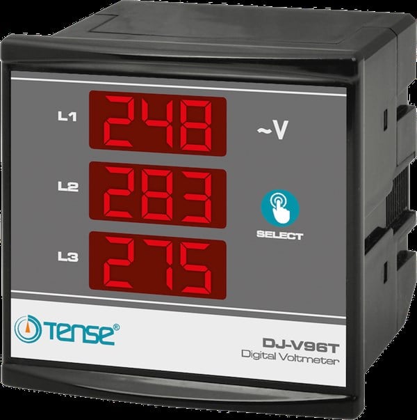 Dijital 3 Faz Voltmetre 5-500V 96X96 