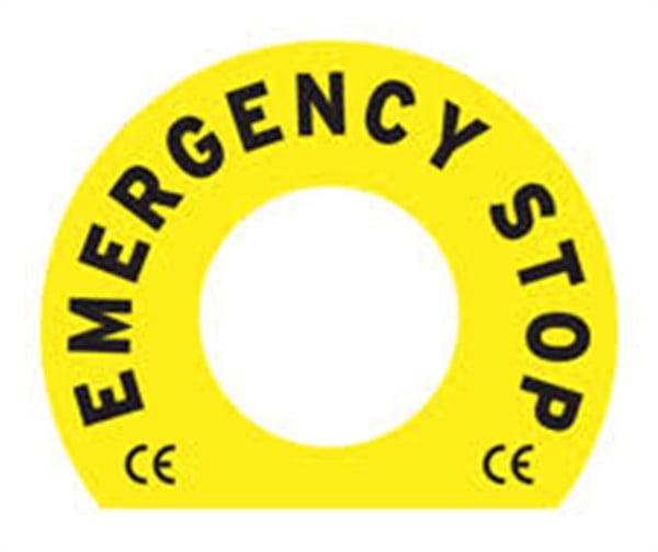 Emergency Acil Stop Etiketi Yapışkanlı Kutulu