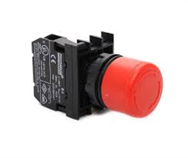 ES Serisi 30mm Mantar Buton Kırmızı