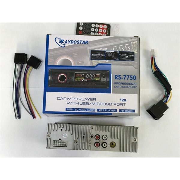 Raydostar RS-7750 Oto MP3 Çalar Ücretsiz Kargo 4x50 Watt Kalite Teyp