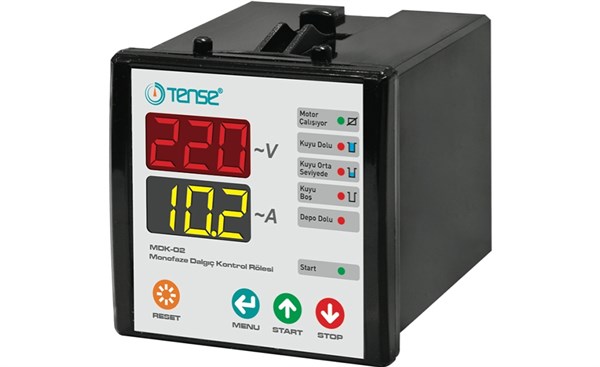 Tense MDK-02 Monofaze Dalgıç Kontrol Rölesi