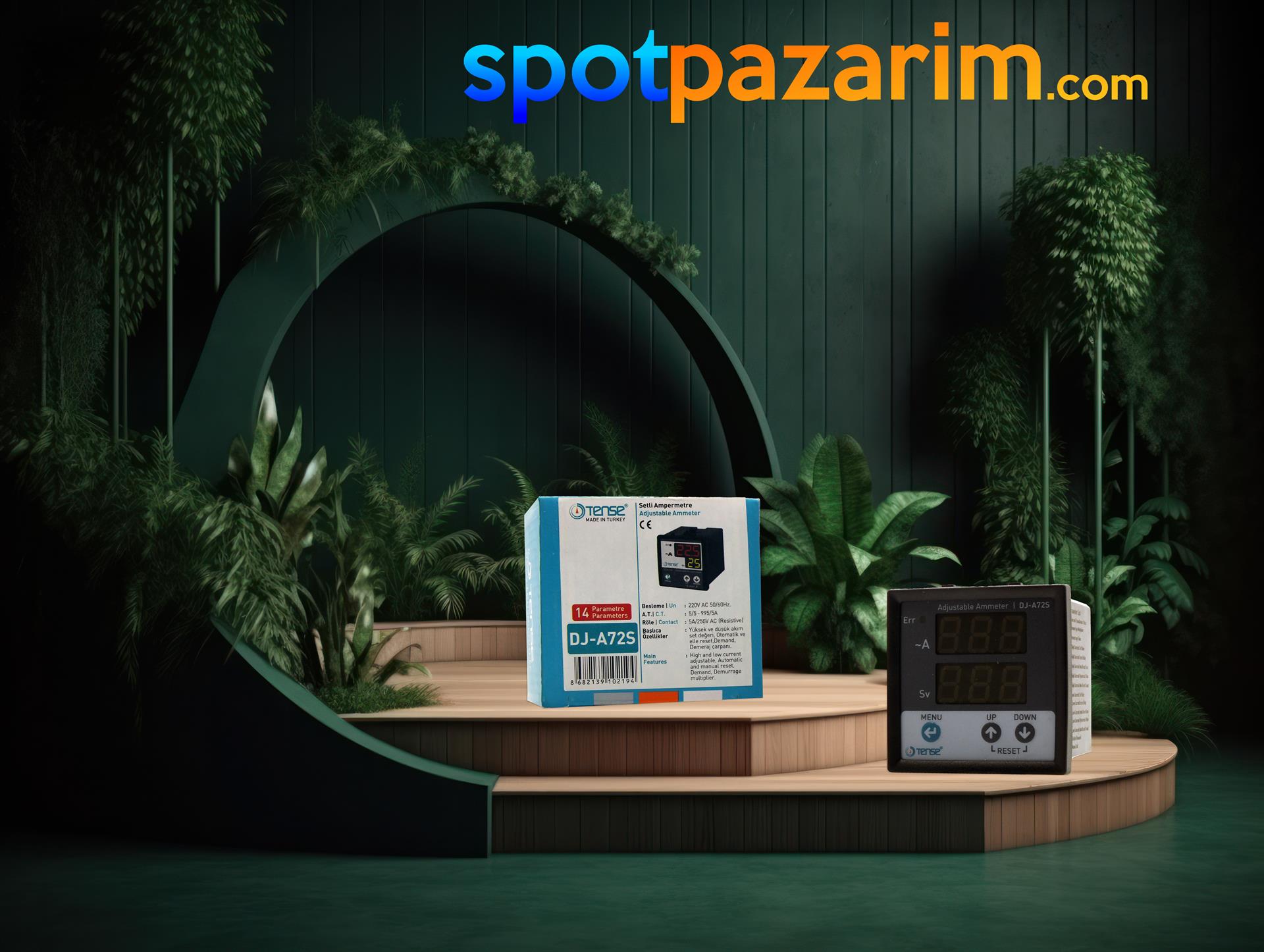 Tense DJ-A72S Dijital Setli Ampermetre, 150mA-995A 72X72 Pano Tipi