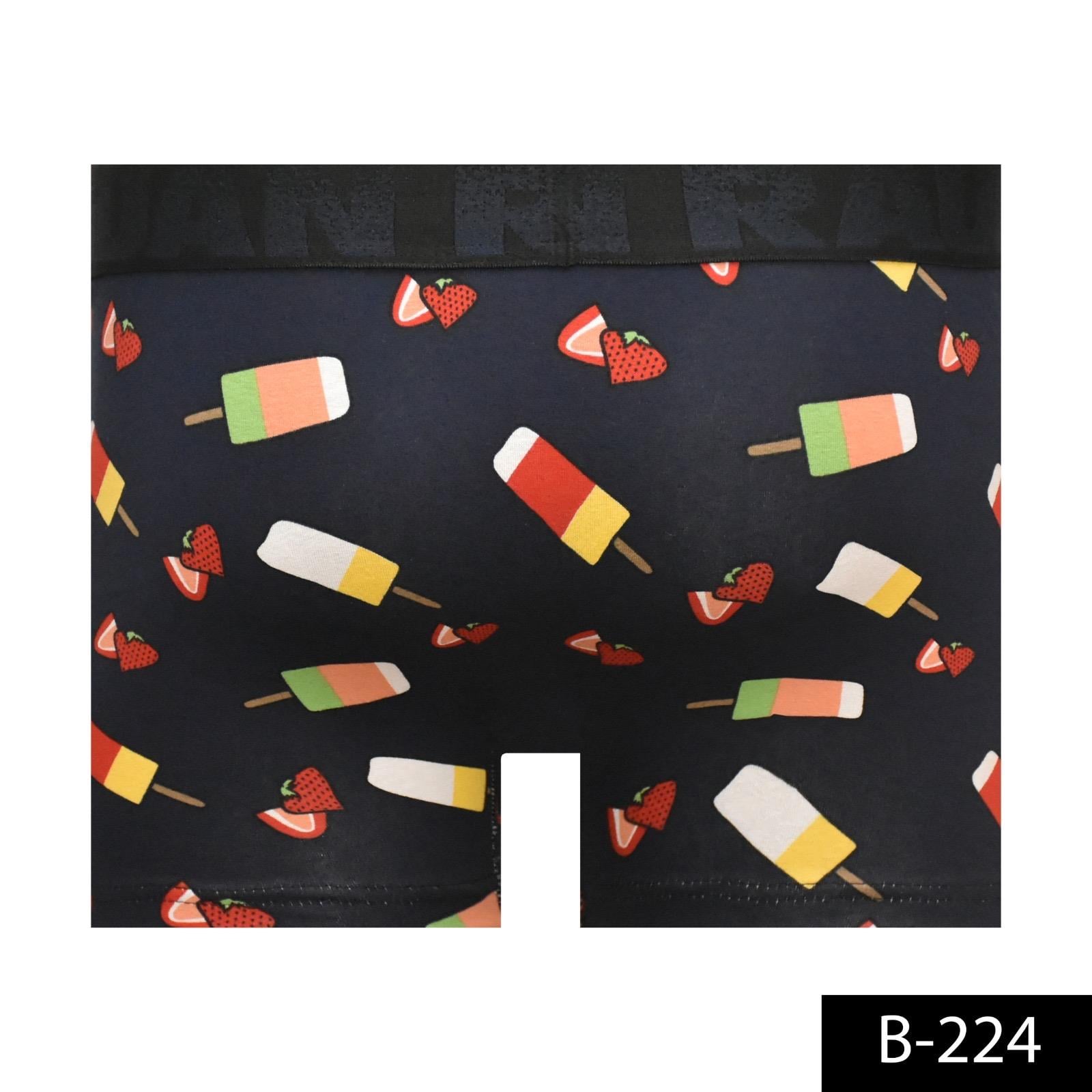 %100 Pamuk/Likra Kumaş Desenli Boxer