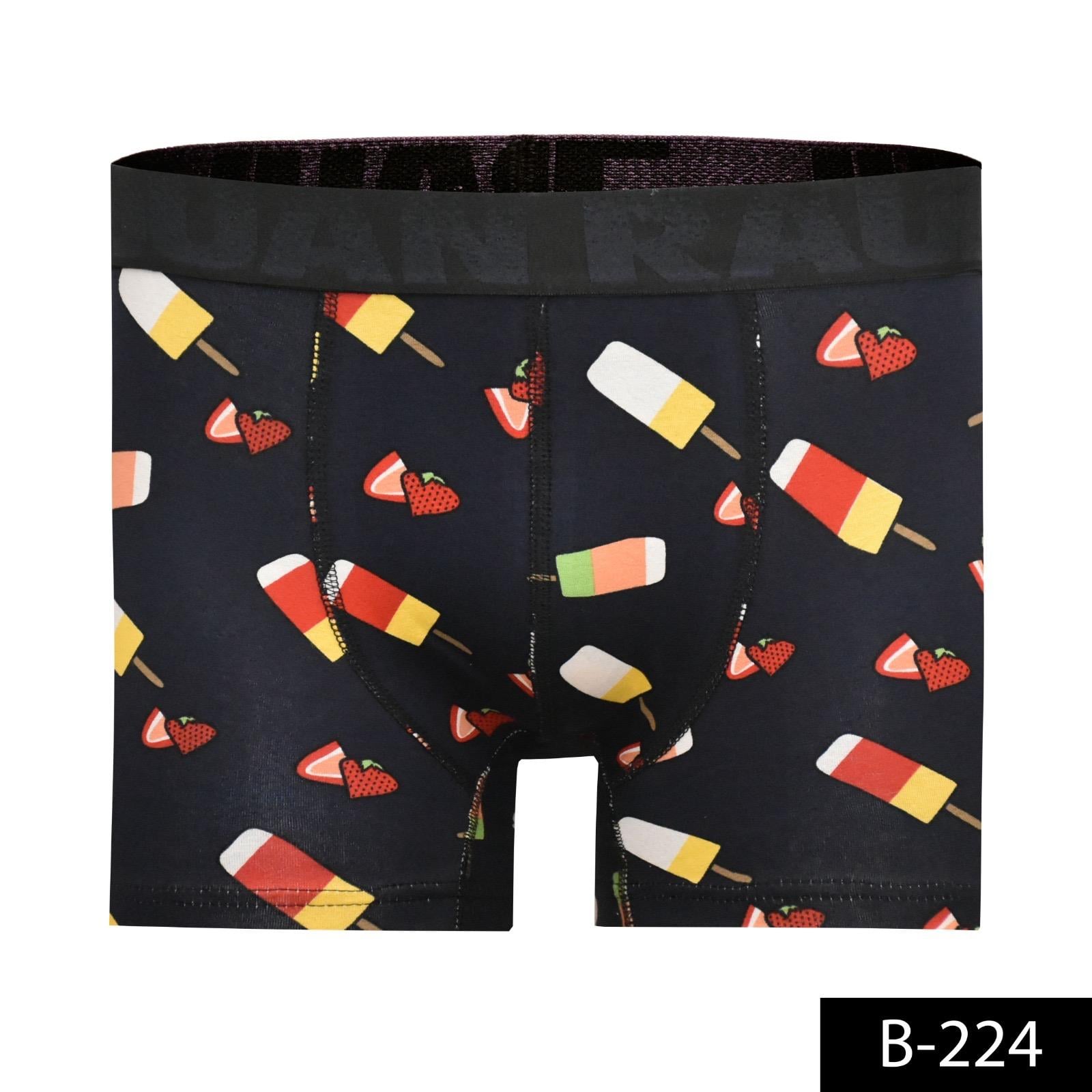 %100 Pamuk/Likra Kumaş Desenli Boxer