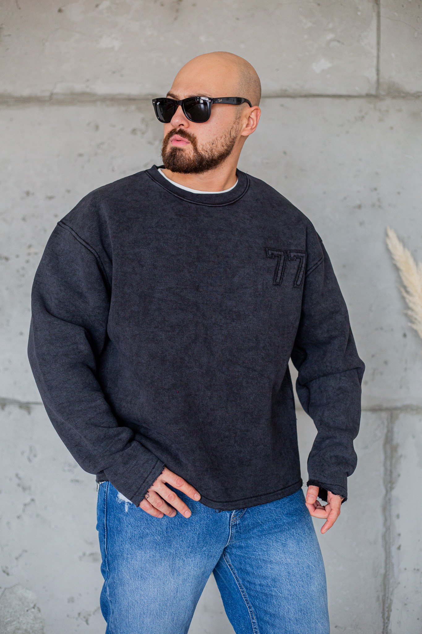 77 Parça Detaylı Overize Sweatshirt (SVTS118)