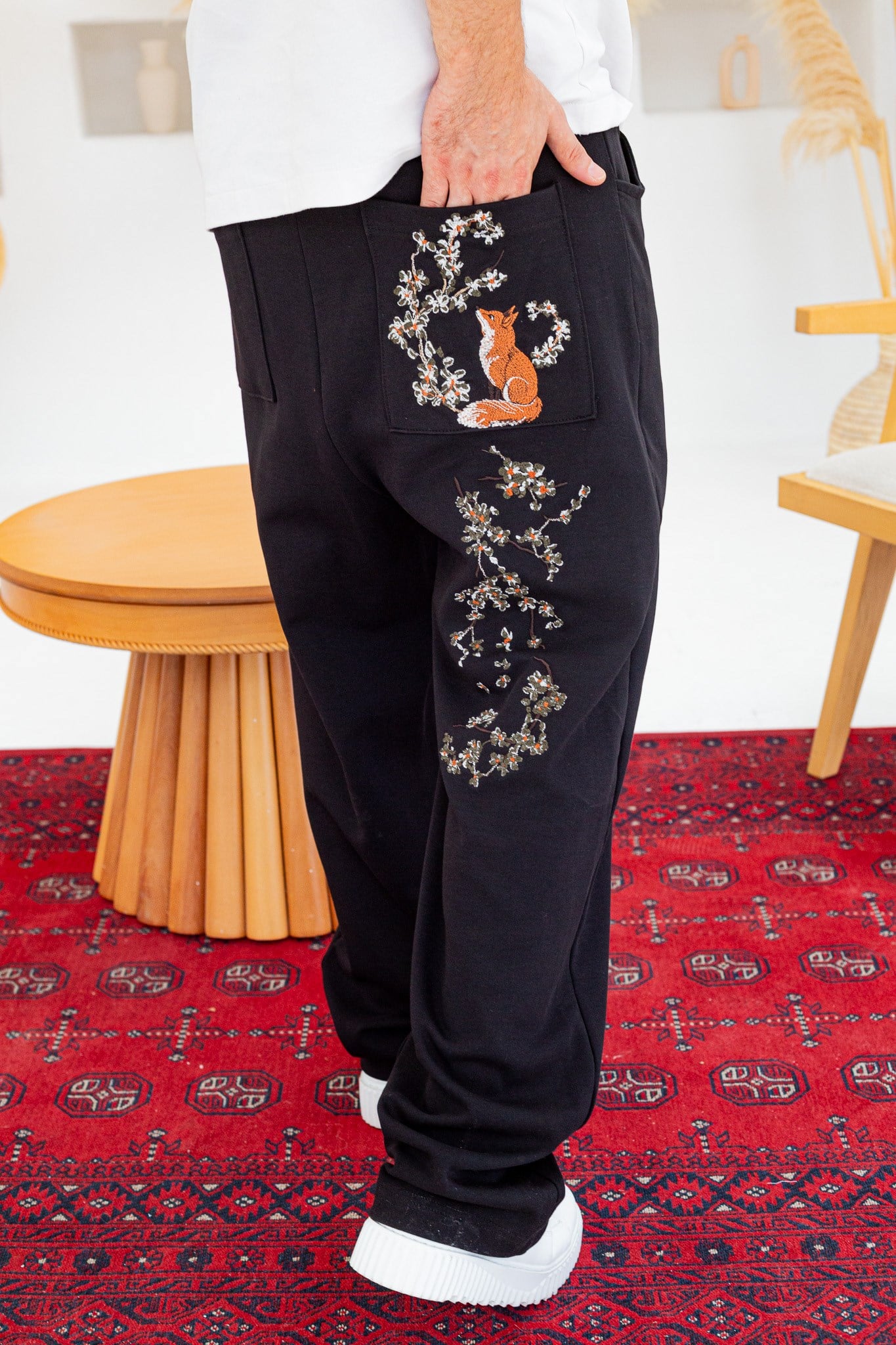Arka Kısmı Nakış Detaylı Baggy Kalıp Esofman (JGS71)