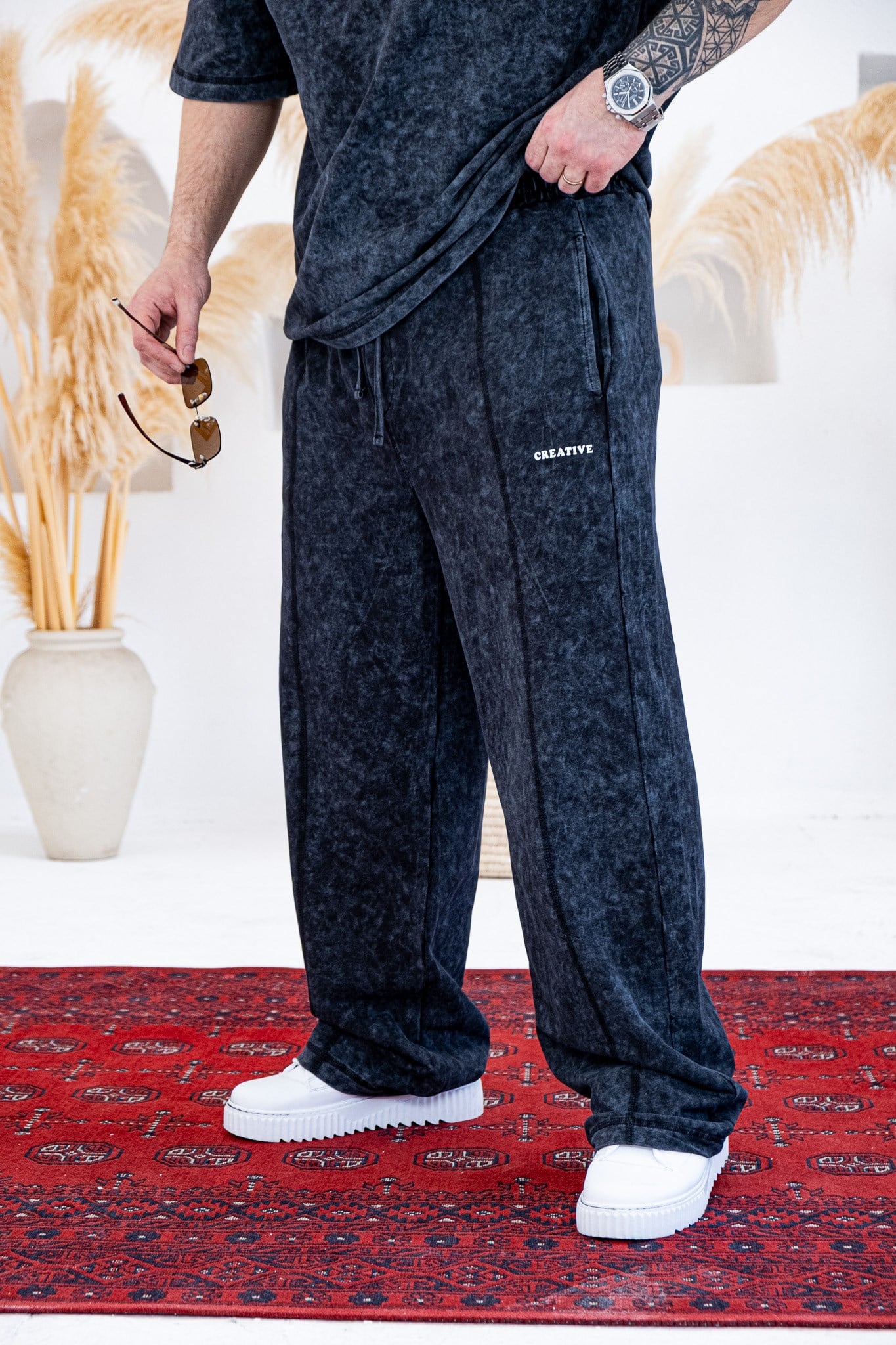 Asit Yıkamalı Oversize  Alt/Üst Rahat Kalıp Takım (TKA46)
