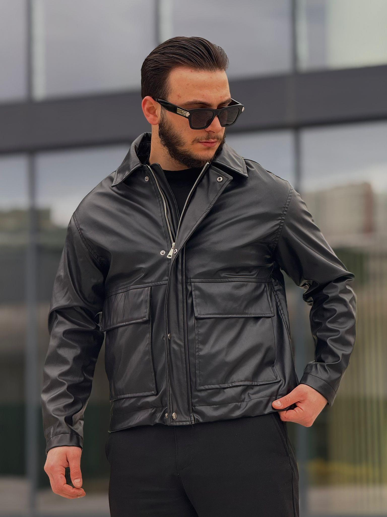 Lined Leather Coat (İGS11)