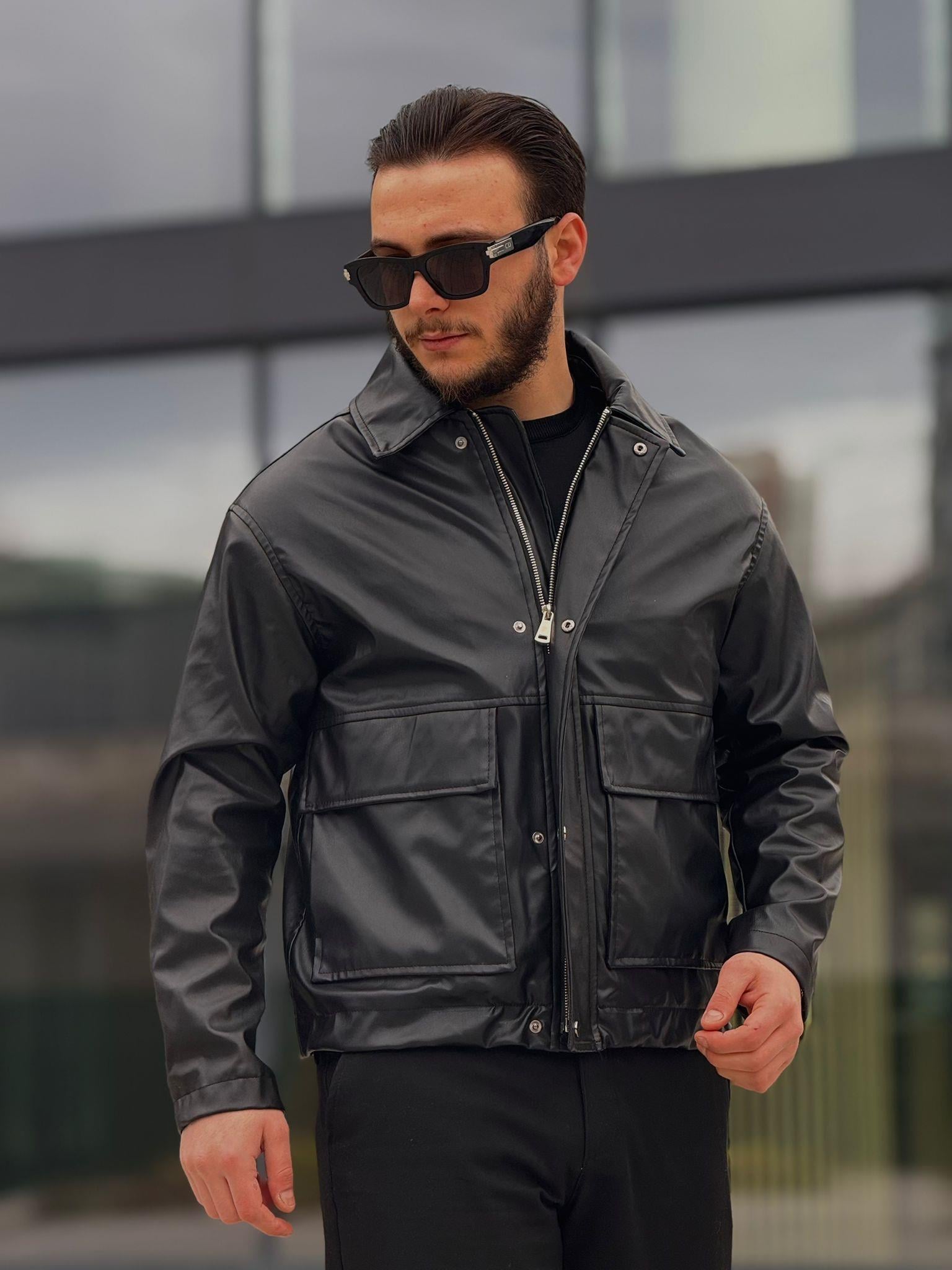 Lined Leather Coat (İGS11)
