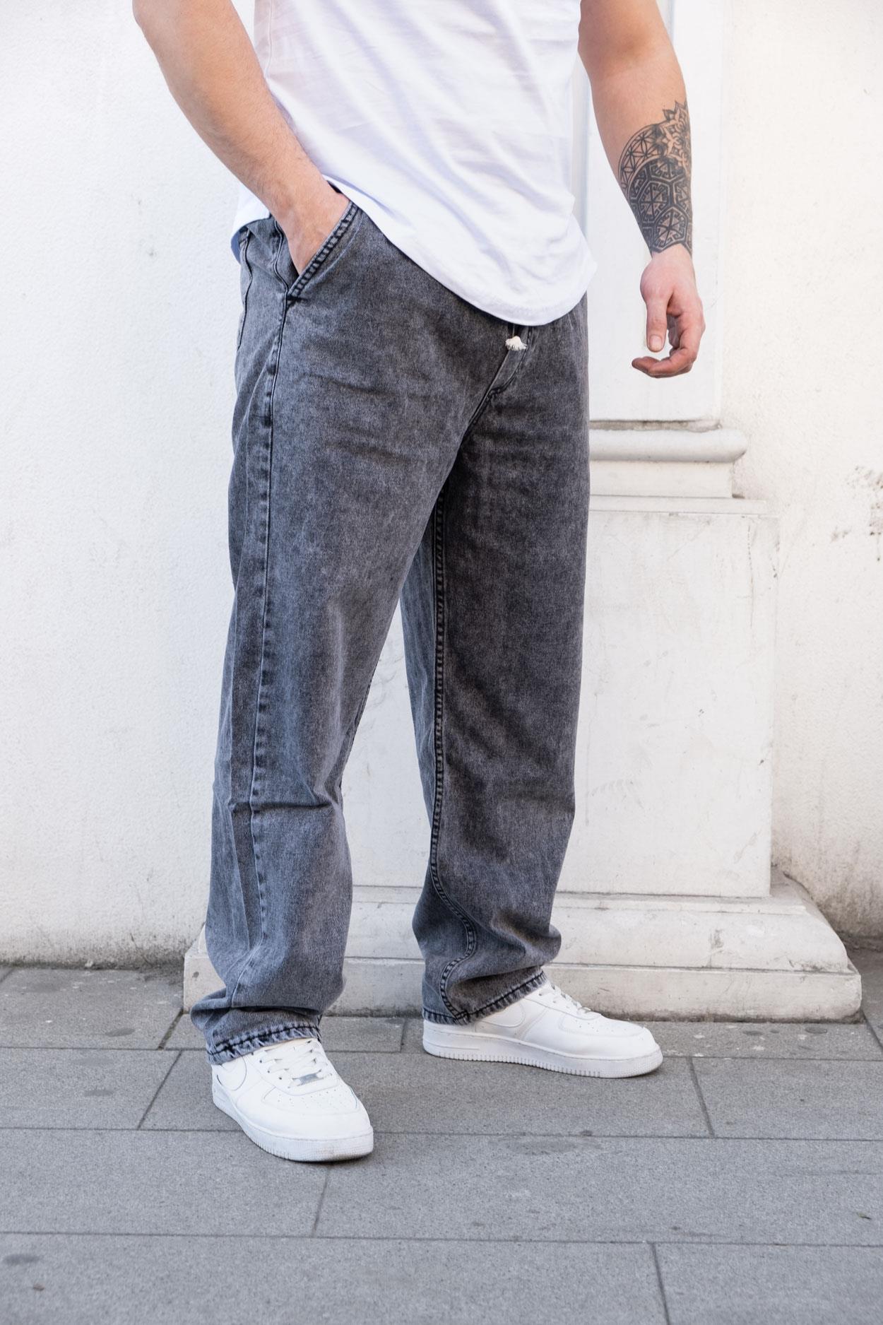 Baggy Kalıp Beli Lastikli Kot Pantolon (KO15)