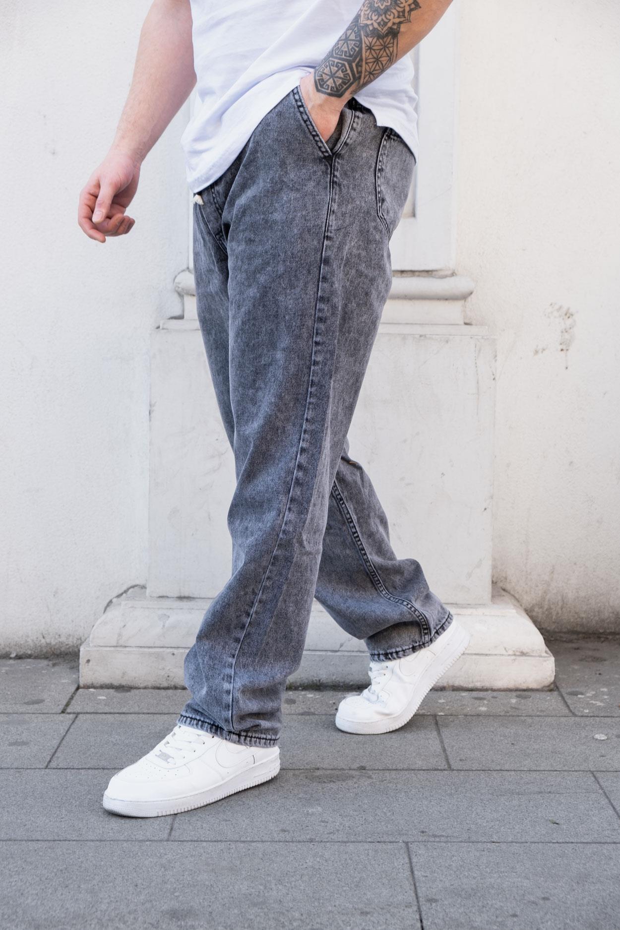 Baggy Kalıp Beli Lastikli Kot Pantolon (KO15)