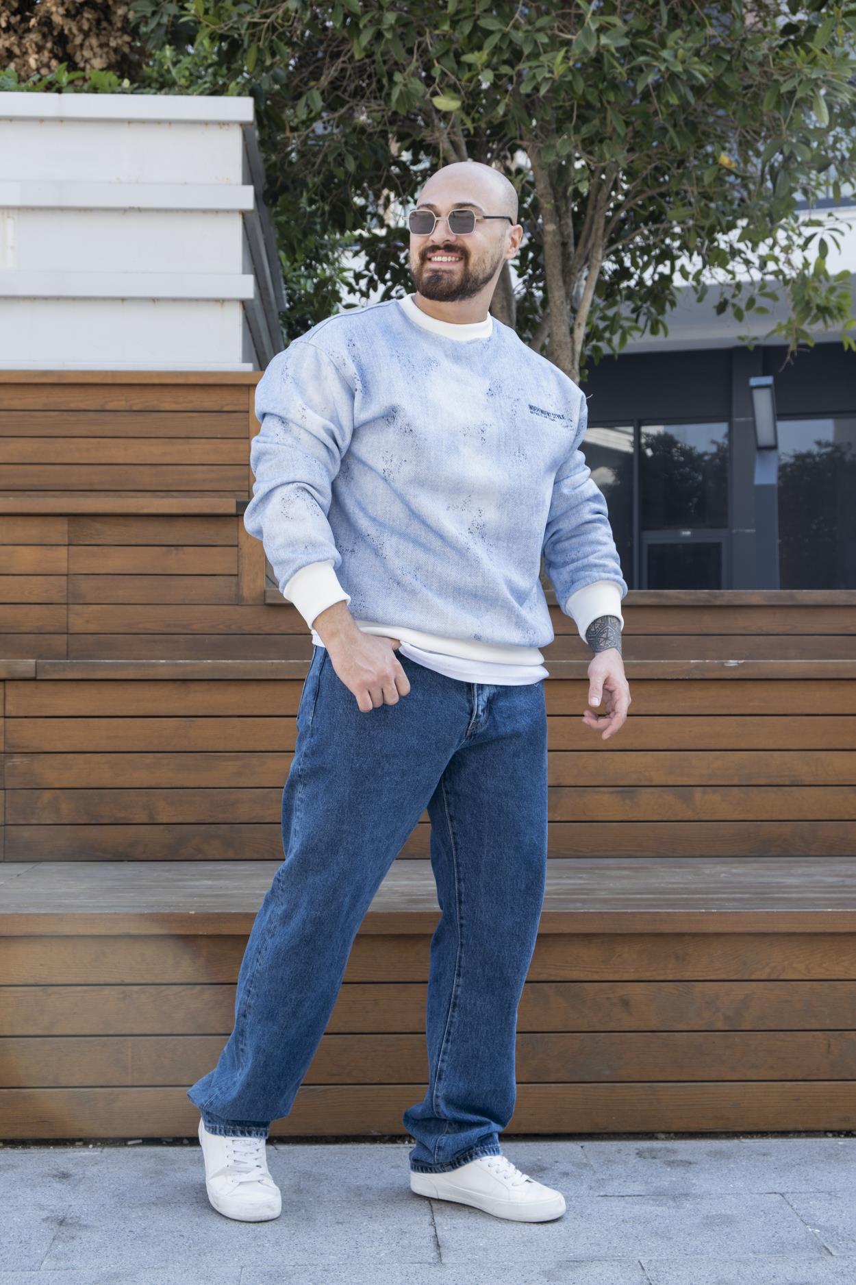 Baskılı Oversize Sweatshirt (SVTM22)