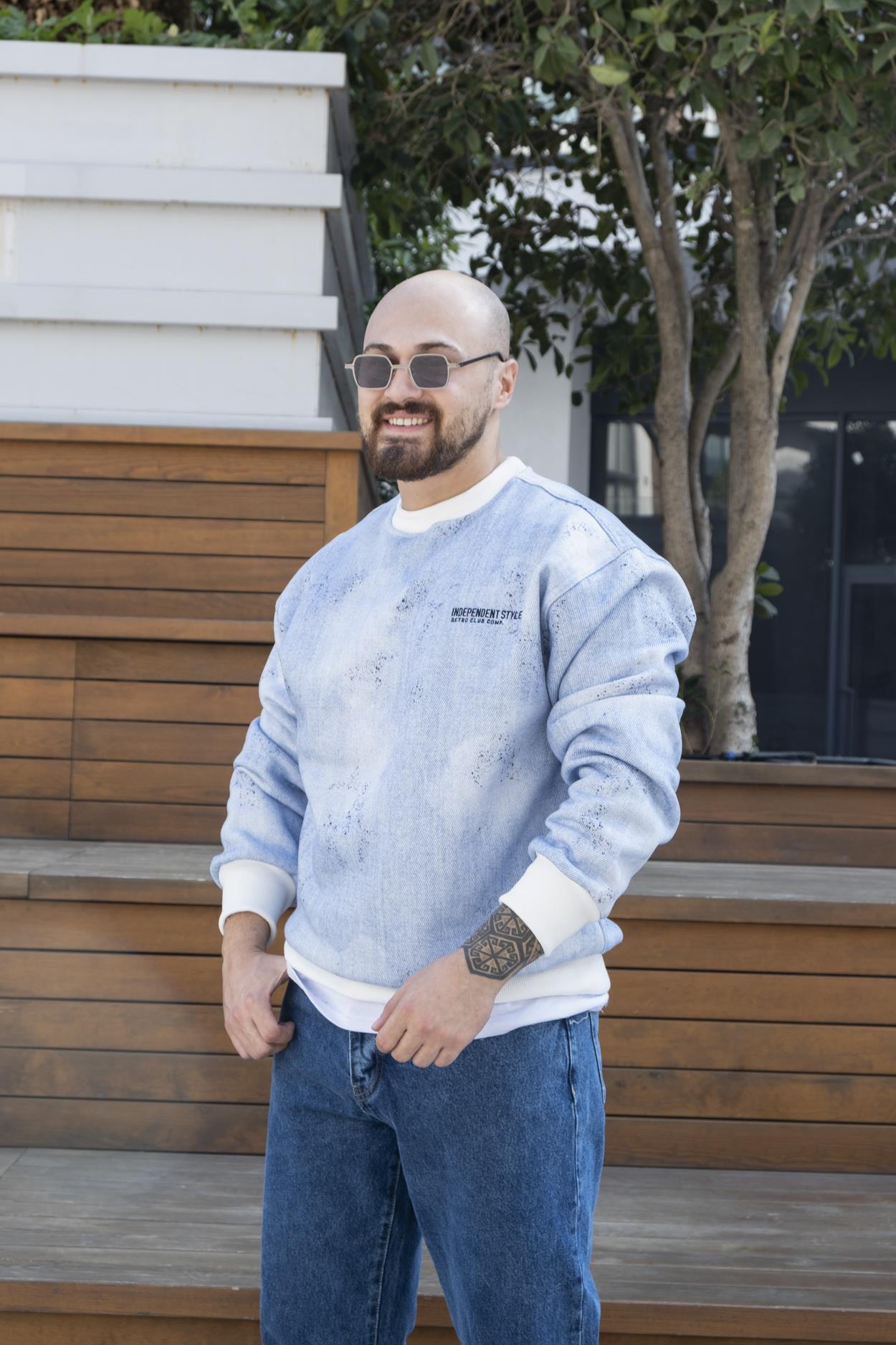 Baskılı Oversize Sweatshirt (SVTM22)