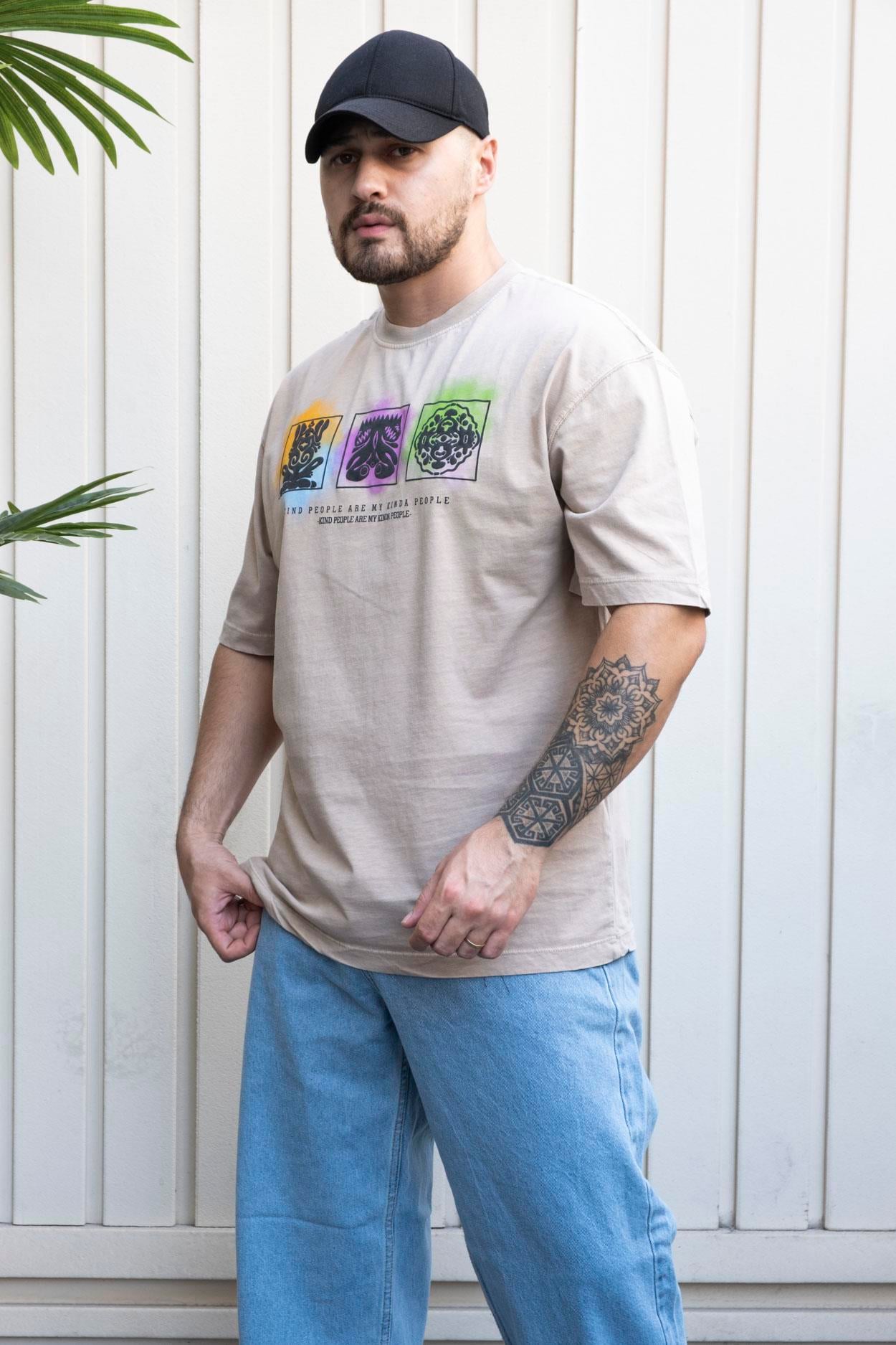Baskılı Oversize T-Shirt (YTK08)