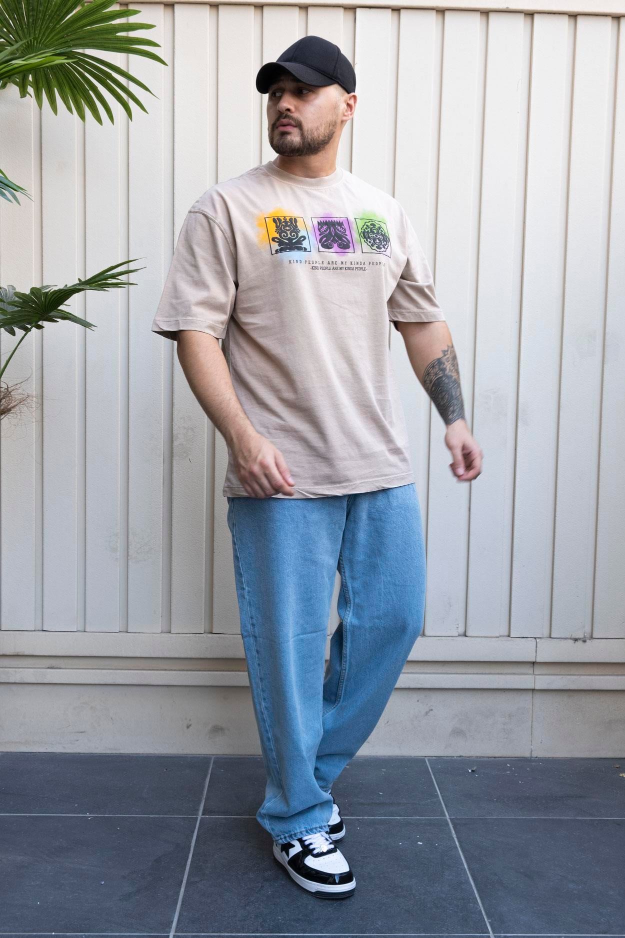 Baskılı Oversize T-Shirt (YTK08)