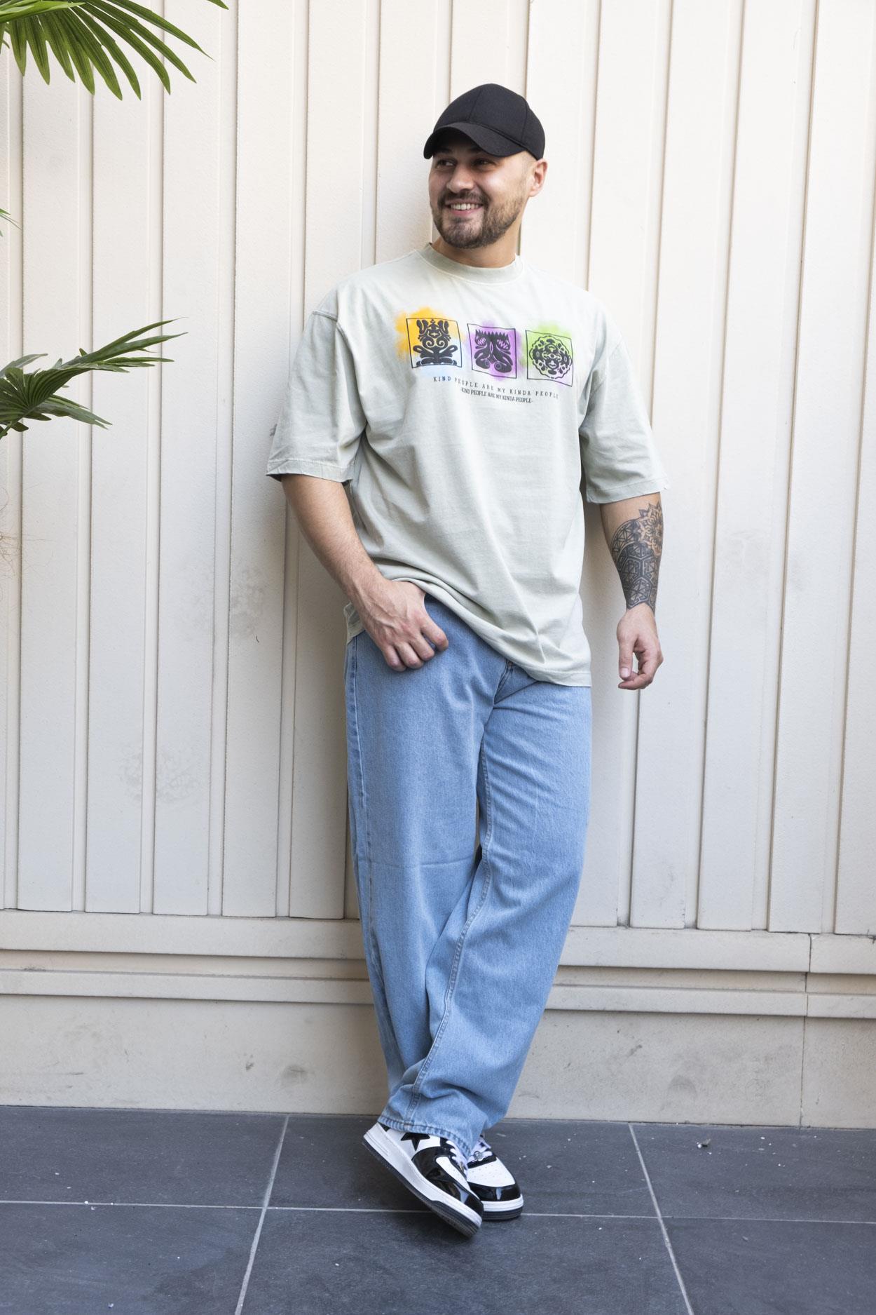 Baskılı Oversize T-Shirt (YTY08)