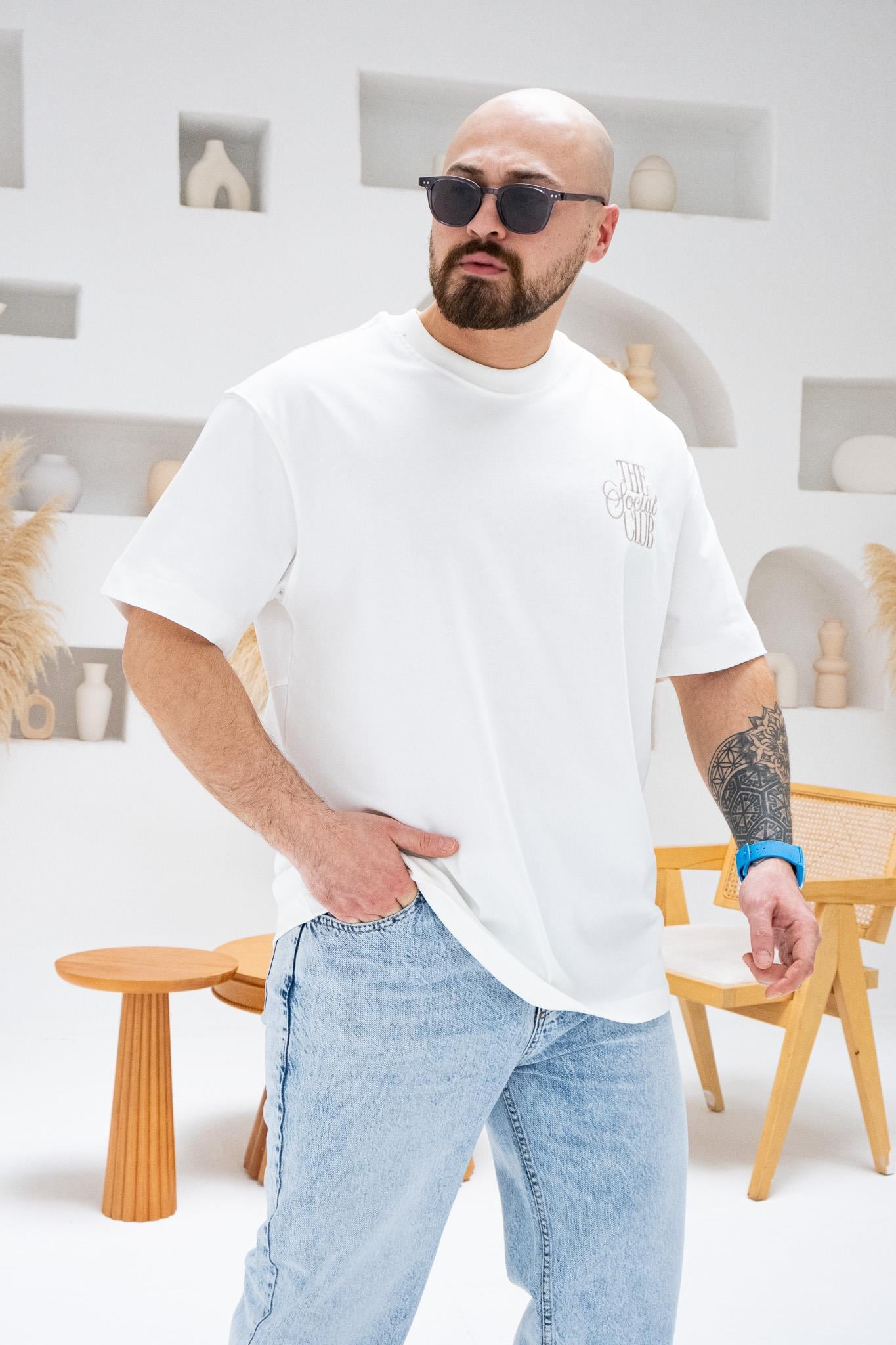 Baskılı Ve Nakışlı Oversize T-Shirt (TSB45)