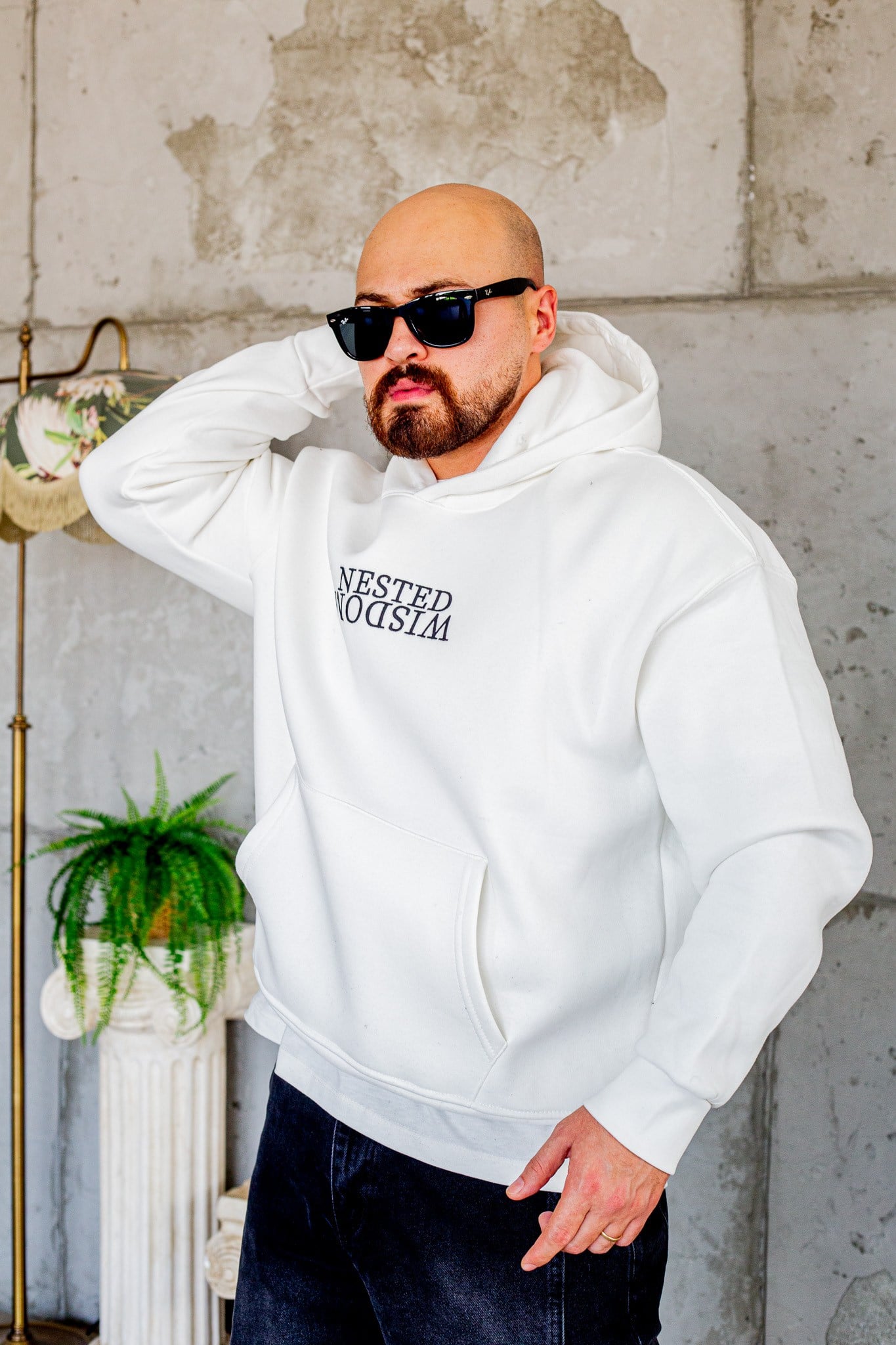 Baykuş İllüstrasyonlu Kanguru Cepli Sweatshirt (SVTB112)