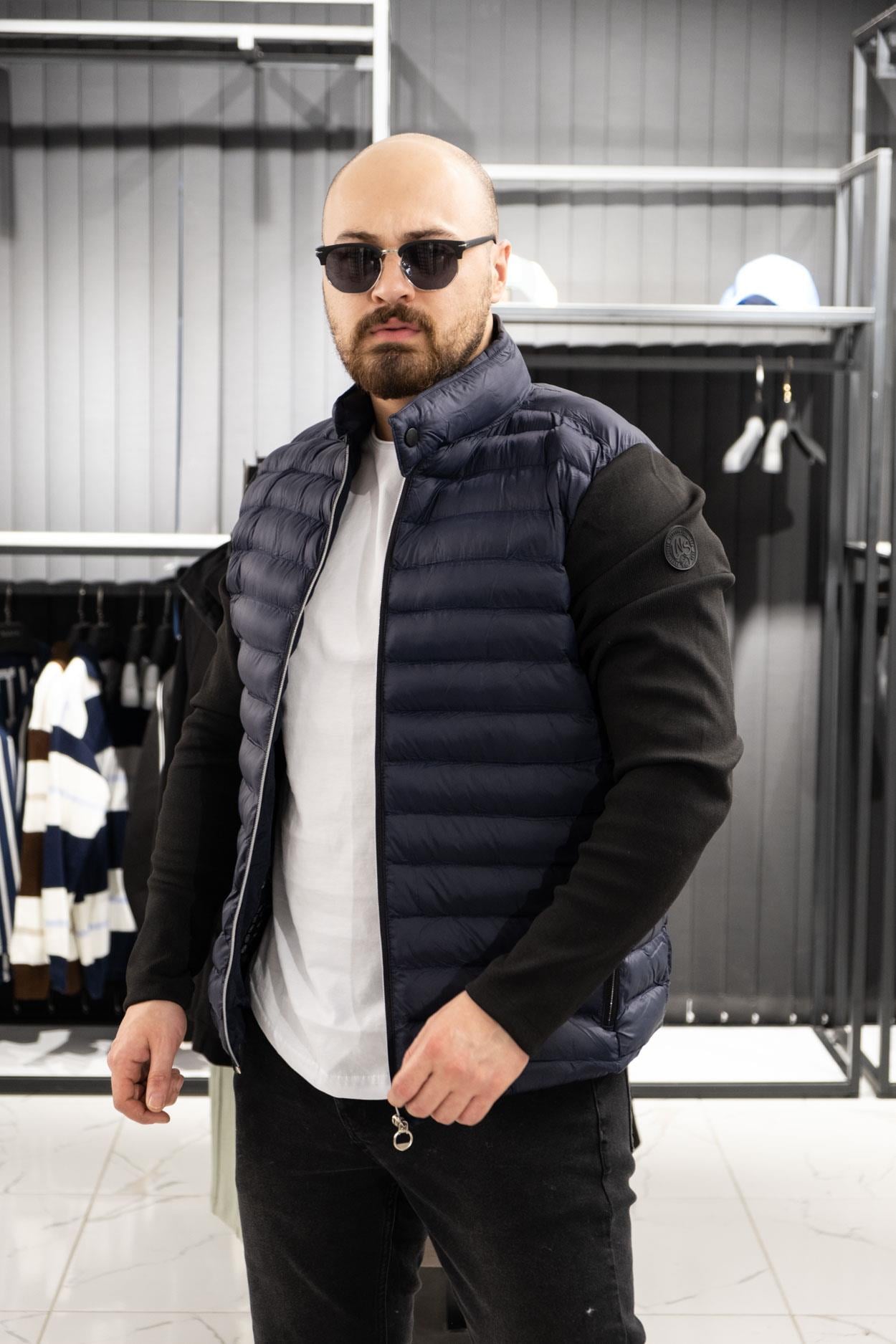 Çelik Dokuma Kol Detaylı Şişme Mont (MOL02)