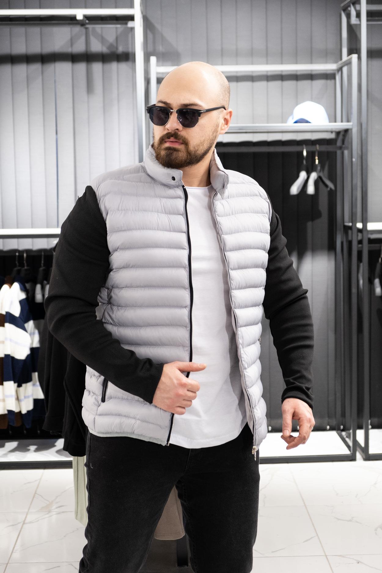 Çelik Dokuma Kol Detaylı Şişme Mont (MOG02)