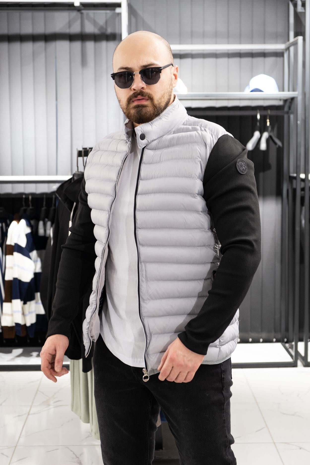 Çelik Dokuma Kol Detaylı Şişme Mont (MOG02)