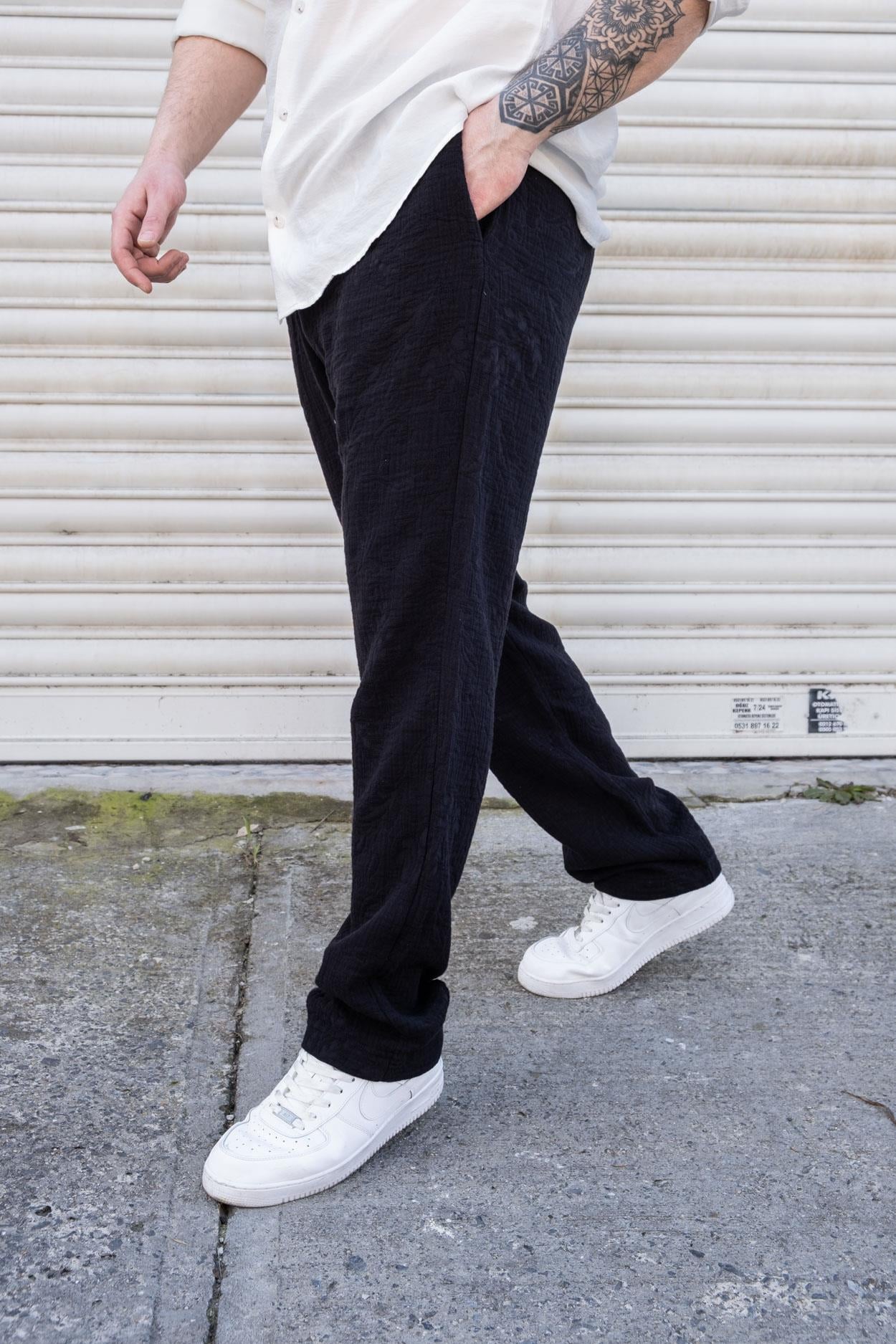 Çiçek Desenli Rahat Kalıp Jogger (JGS21)