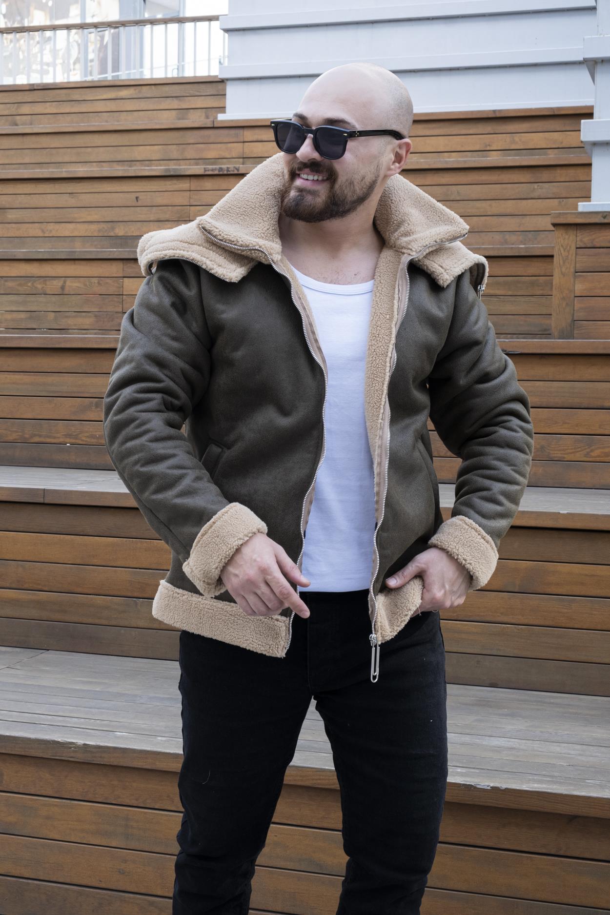 Çift Yaka İçi Kürklü Nubuk Mont (MTY09)