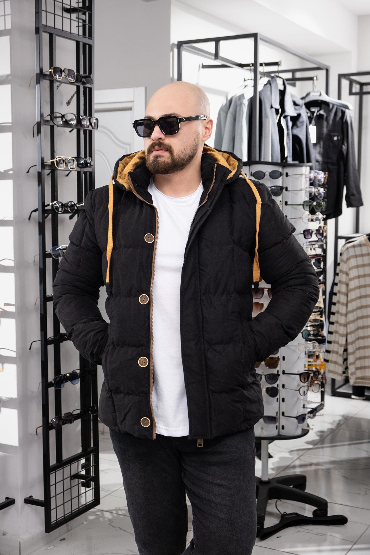 Çıkarılabilir Kapüşonlu Nubuk Şişme Mont (MOS09)