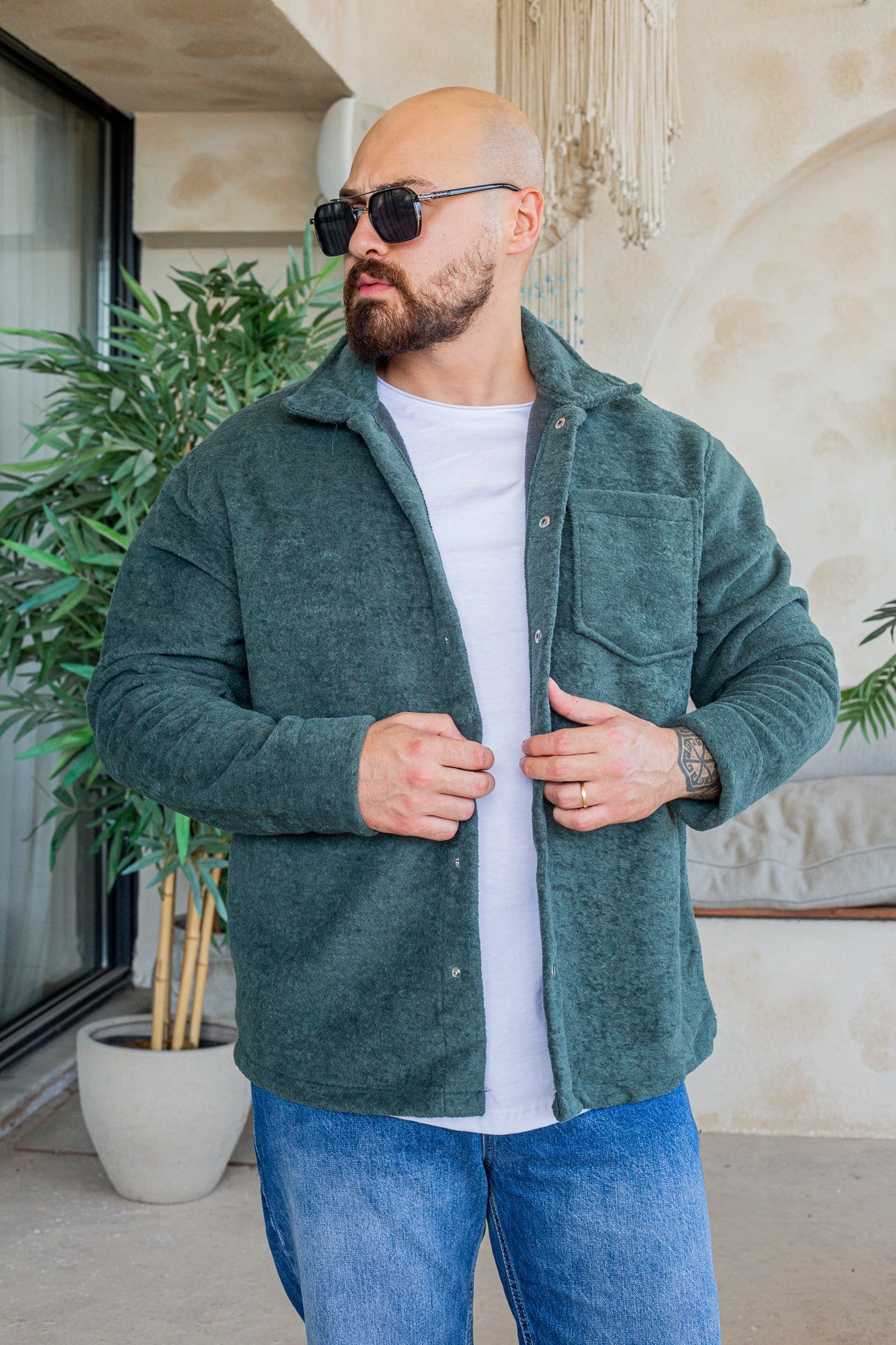 Çıtçıtlı İthal Kaşe Rahat Kesim Gömlek(GMY147)