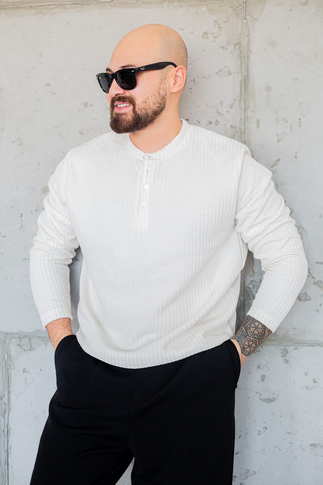 Çizgi Detalı Düğmeli Sweatshirt (SVTB119)